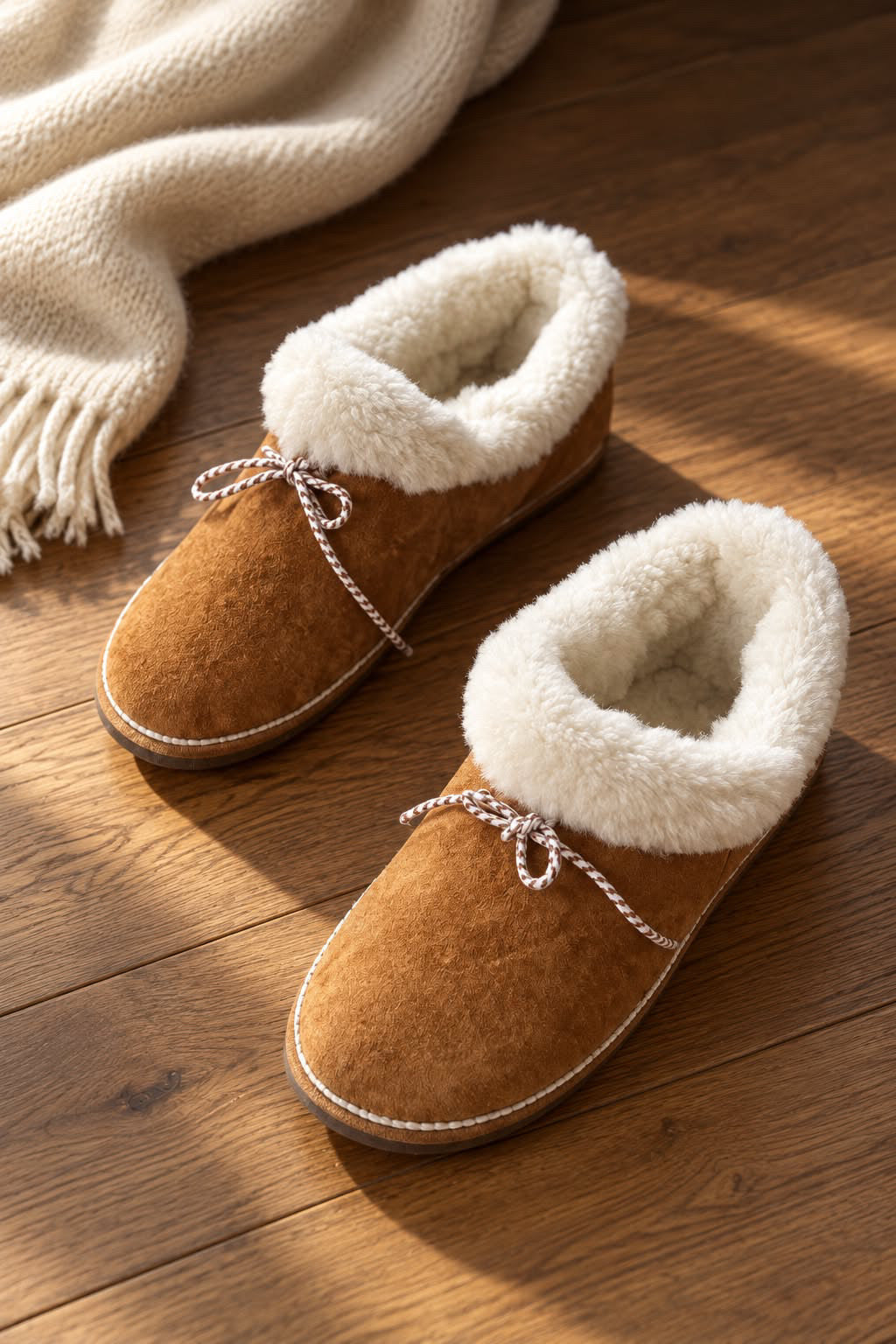 CAMEL BROWN SLIPPER BOOTS